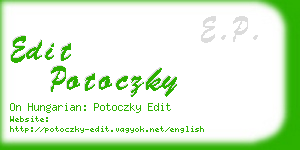 edit potoczky business card